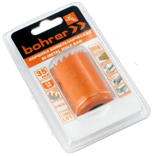 Коронки биметаллические и адаптеры Bohrer