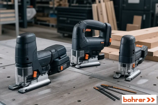 Иллюстрация к материалу «Новые аккумуляторные маятниковые лобзики Festool: модели PSC 500, PSBC 500 и PSC-E 18 для разных задач». Изображение создано для материала и не изображает конкретную модель оборудования.
